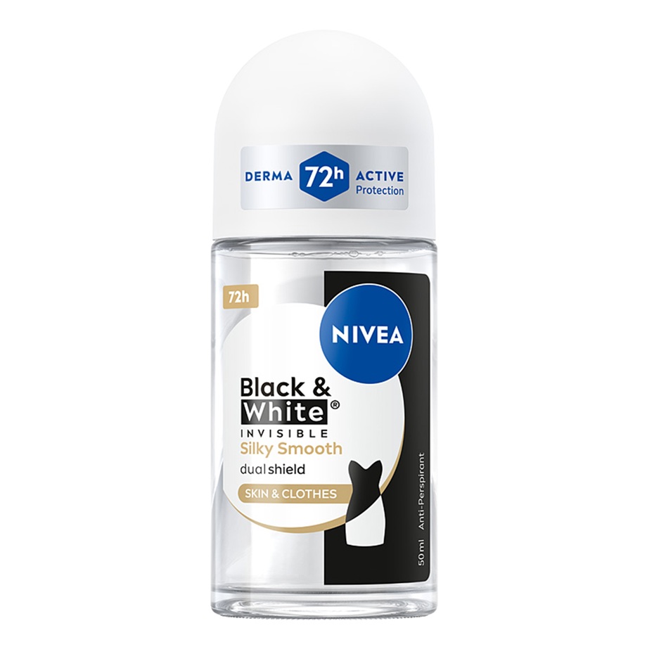 82072381779101699 Black & White Invisible Silky Smooth antyperspirant w kulce 50ml - obrazek 1