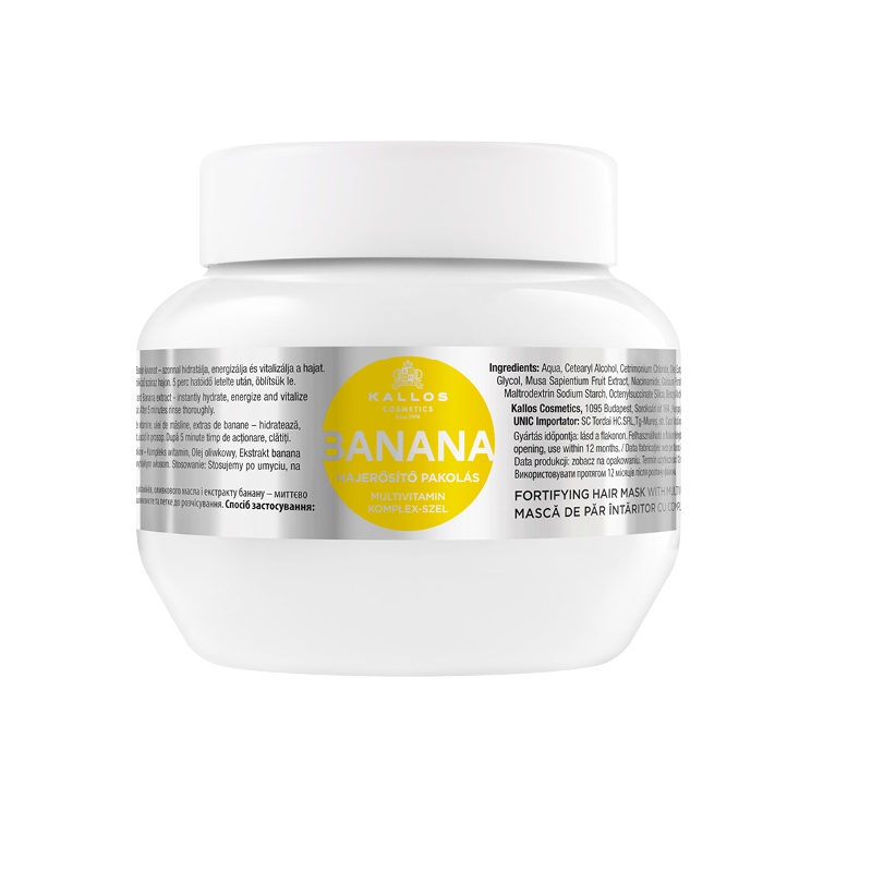 84990121668523860 KJMN Banana Fortifying Hair Mask wzmacniająca maska do włosów z kompleksem multiwitaminowym 275ml - obrazek 1