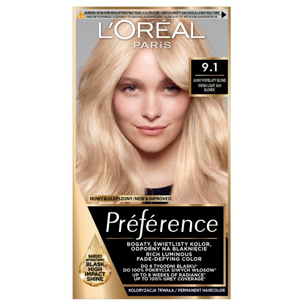 86274821732629749 Preference farba do włosów 9.1 Jasny Popielaty Blond - obrazek 1