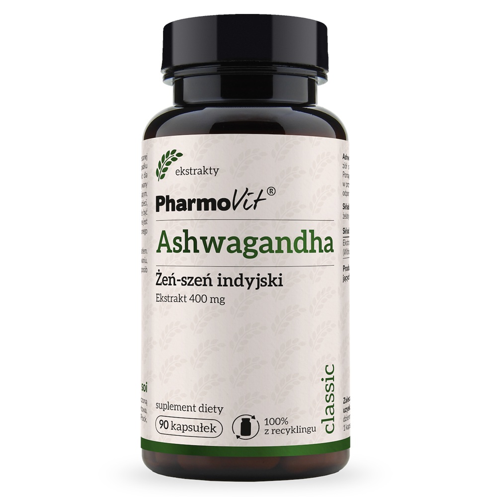 90710181779875211 Ashwagandha Żeń-szeń indyjski 400 mg suplement diety 90 kapsułek - obrazek 1