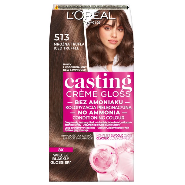 92103451745329456 Casting Creme Gloss farba do włosów 513 Mroźna Trufla - obrazek 1
