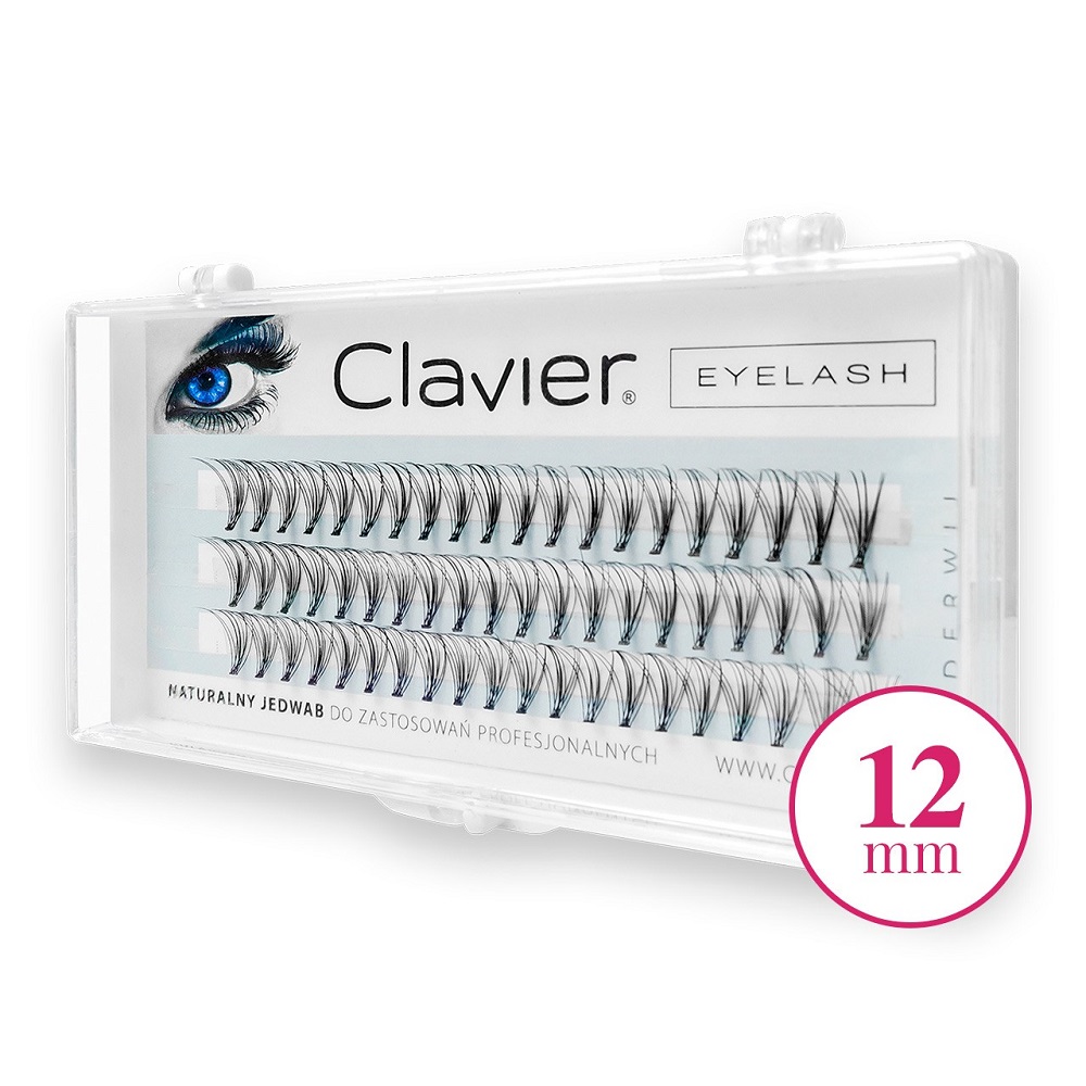 92882401565356121 Eyelash kępki rzęs 12mm Black - obrazek 1