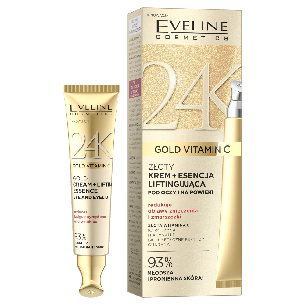 94267141779962502 24K Gold Vitamin C złoty krem + esencja liftingująca pod oczy i na powieki 15ml - obrazek 1