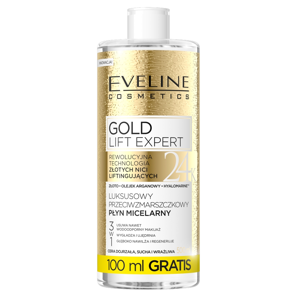 96697881647343277 Gold Lift Expert luksusowy przeciwzmarszczkowy płyn micelarny 500ml - obrazek 1