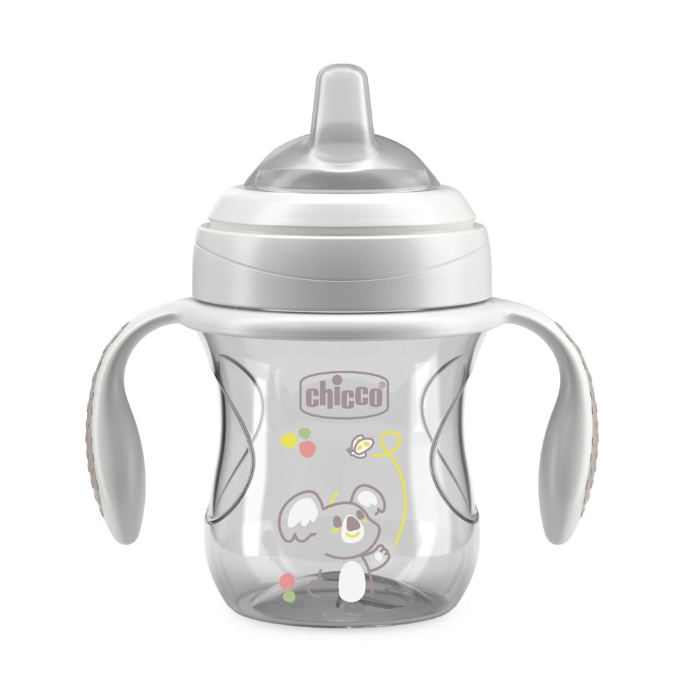 99115131782564267 Transition Cup pierwszy kubek treningowy z miękkim ustnikiem 4m+ Szary 200ml - obrazek 1